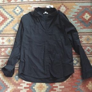 GAP Black Peter Pan Collar Button-Down
